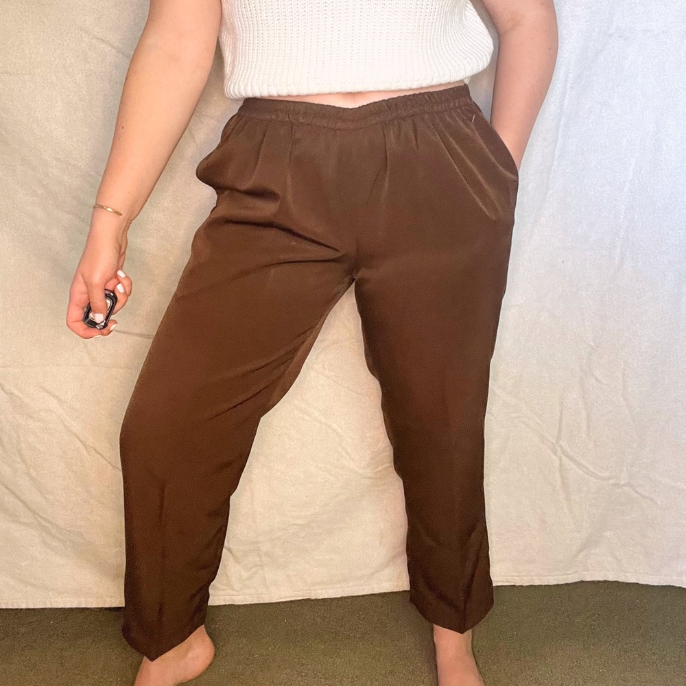 Chocolate Brown Easy Trousers 🤎